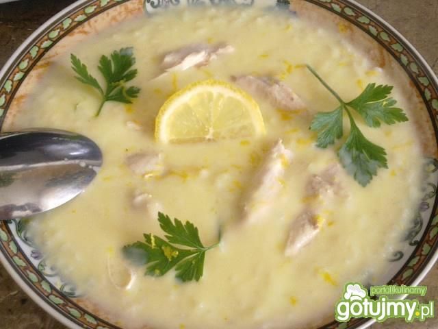Zupa cytrynowa z ryżem  Zupa cytrynowa z ryżem