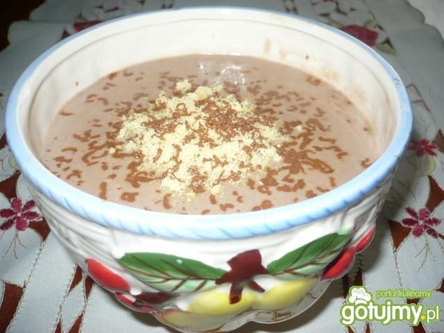 Zupa czekoladowa z biszkoptami