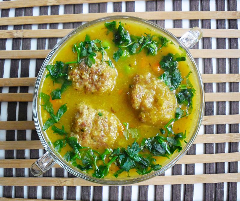 Zupa dyniowa z klopsikami