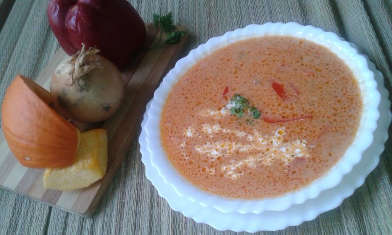 Zupa dyniowa z ryżem Zupa dyniowa z ryżem