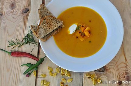 Zupa dyniowa z serkiem Zupa dyniowa z serkiem