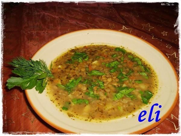 Zupa Eli z zielonej soczewicy  Zupa Eli z zielonej soczewicy