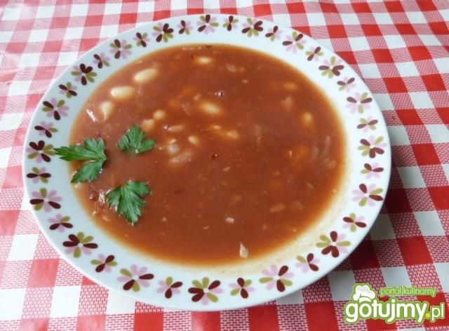 Zupa fasolowa z koncentratem pomidorowym Zupa fasolowa z koncentratem pomidorowym