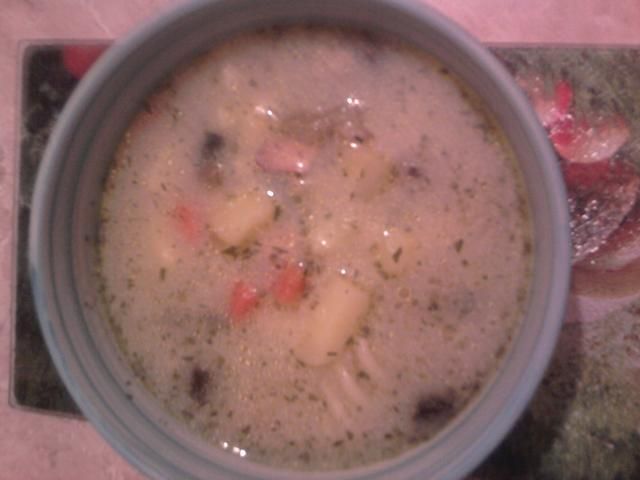 Zupa grzybowa na boczku Zupa grzybowa na boczku