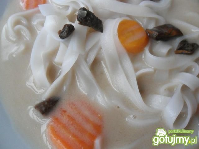 Zupa grzybowa z makaronem ryżowym 