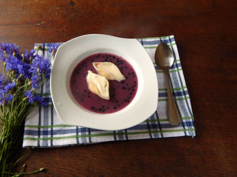 Zupa jagodowa z makaronem