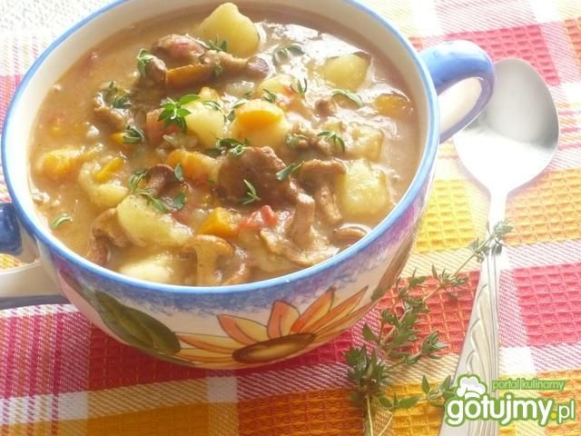 Zupa jarzynowa z kurkami