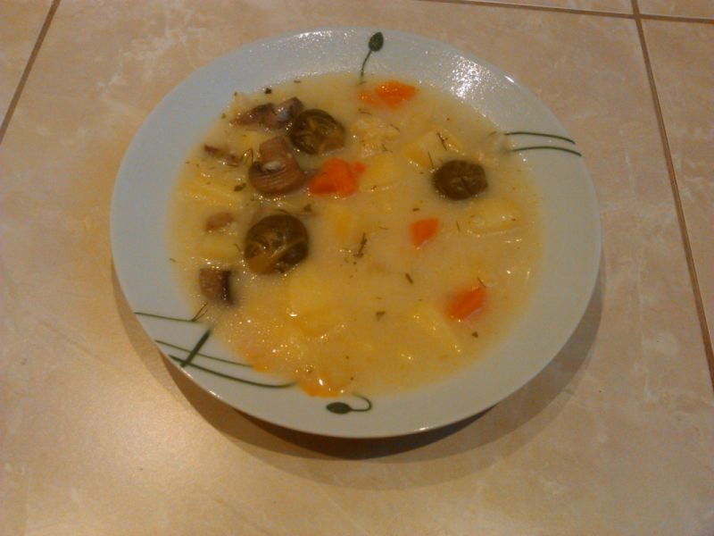 Zupa jarzynowa z pieczarkami Zupa jarzynowa z pieczarkami