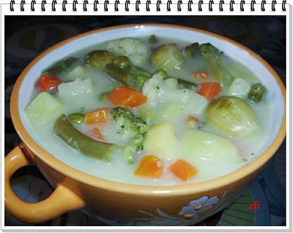 Zupa jarzynowa zabielana Eli