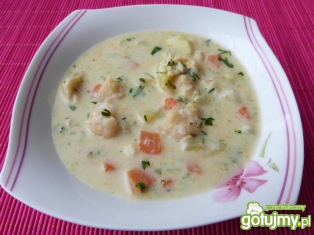 Zupa kalafiorowa z papryką i kluseczkami