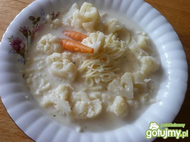 Zupa kalafiorowa ze swojskim makaronem