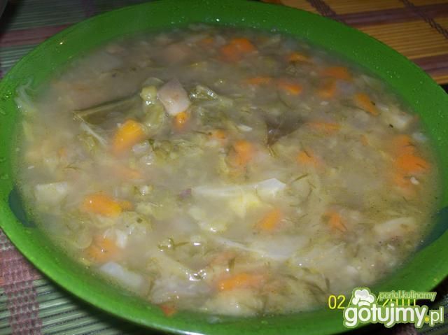 Zupa kapuściana z młodej kapusty