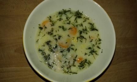 Zupa koperkowa z lanymi kluskami Zupa koperkowa z lanymi kluskami