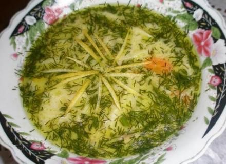 zupa koperkowa ze skórką cytrynowa.