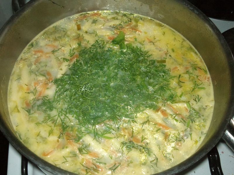 Zupa koperkowa ze szpeclami