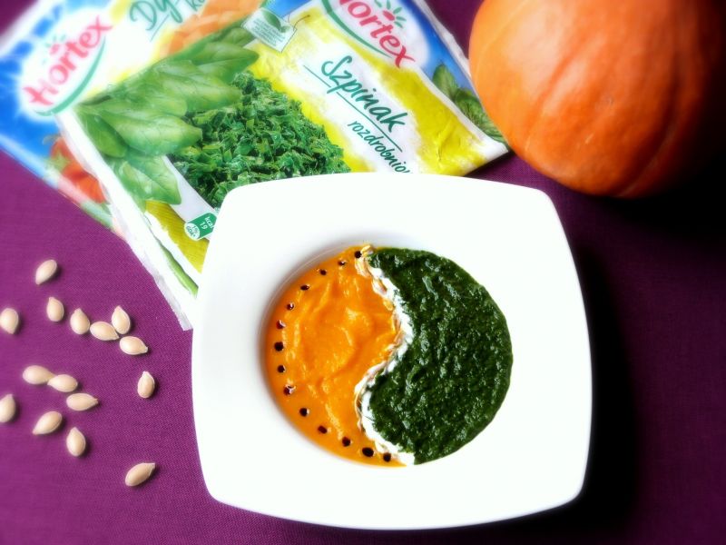 Zupa krem dyniowo-szpinakowa