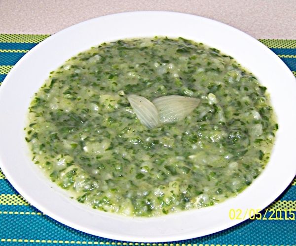 Zupa krem szpinakowo - ziemniaczana