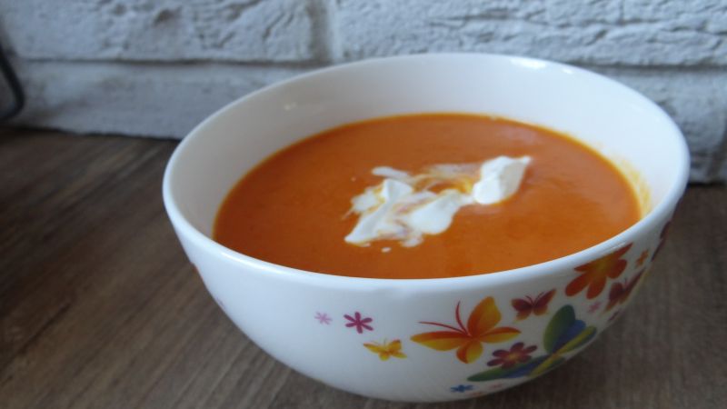 Zupa krem z pieczonej dyni i papryki Zupa krem z pieczonej dyni i papryki
