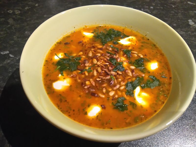 Zupa krem z pieczonych pomidorów z papryką