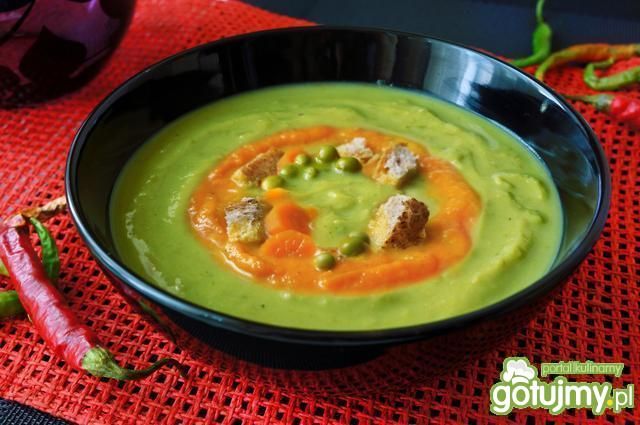 Zupa-krem z zielonego groszku i marchwii Zupa-krem z zielonego groszku i marchwii