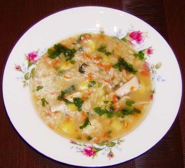 Zupa krupnik z kurczakiem Zupa krupnik z kurczakiem