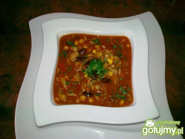 Zupa meksykańska z mięsem mielonym Zupa meksykańska z mięsem mielonym