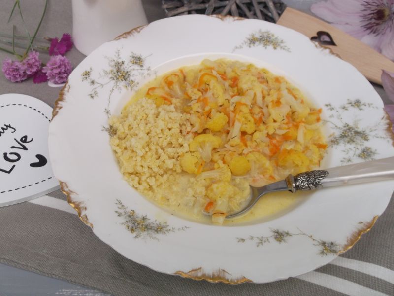 Zupa na smażonych warzywach z kaszą jaglaną 