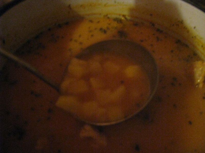 Zupa ogonowa z ziemniakami