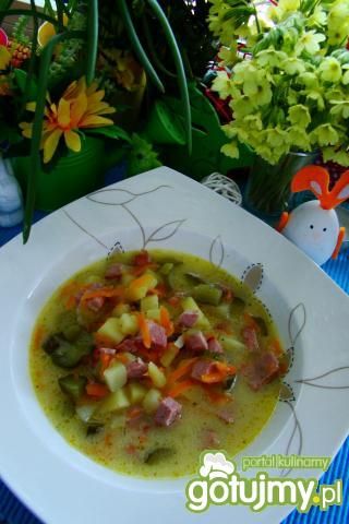 Zupa ogórkowa na bogato