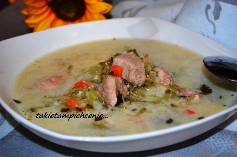 Zupa ogórkowa z mięsem  Zupa ogórkowa z mięsem
