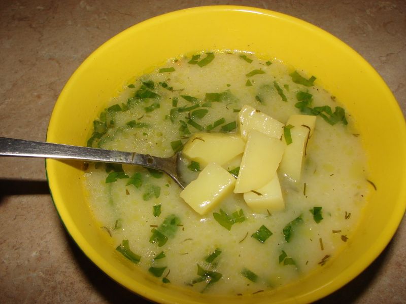 Zupa ogórkowa ze śmietaną Zupa ogórkowa ze śmietaną