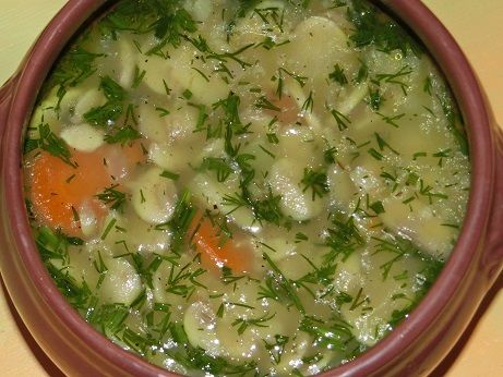 Zupa pieczarkowa z kaszą jęczmienną Zupa pieczarkowa z kaszą jęczmienną