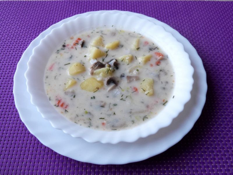 Zupa pieczarkowa z koperkiem