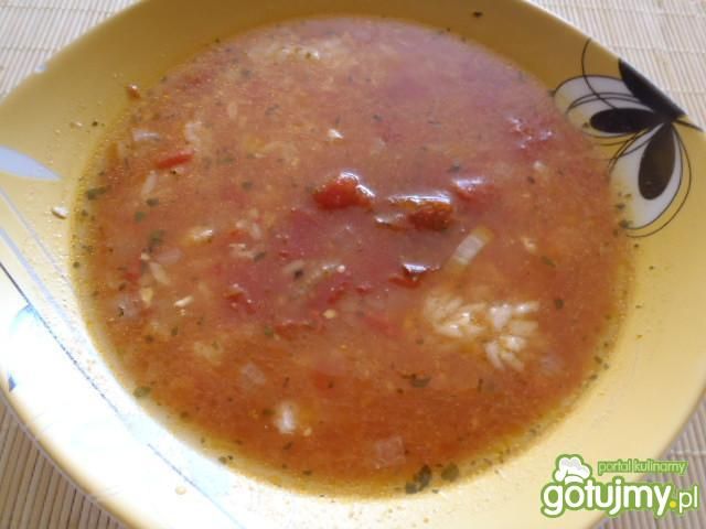 Zupa pomidorowo-paprykowa z ryżem Zupa pomidorowo-paprykowa z ryżem