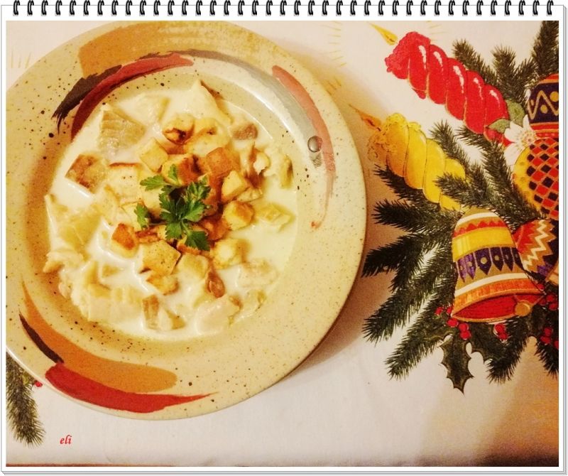 Zupa rybna Eli z grzankami