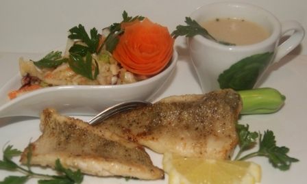 Zupa rybna ( z imbirem) i smażony antar