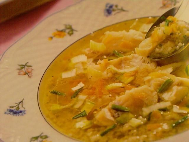 Zupa rybna z kaszą jęczmienną Zupa rybna z kaszą jęczmienną