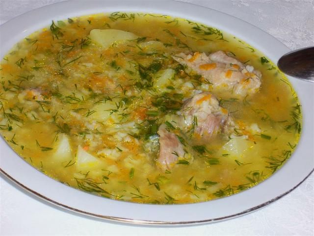 Zupa ryżowo-koperkowa 