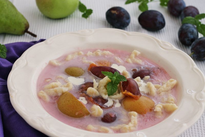 Zupa śliwkowo gruszkowa