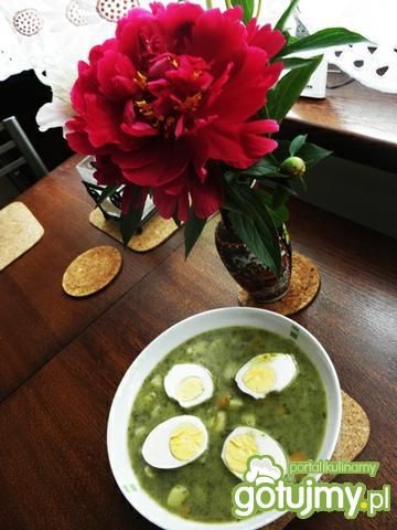 Zupa szczawiowa z jajkiem.