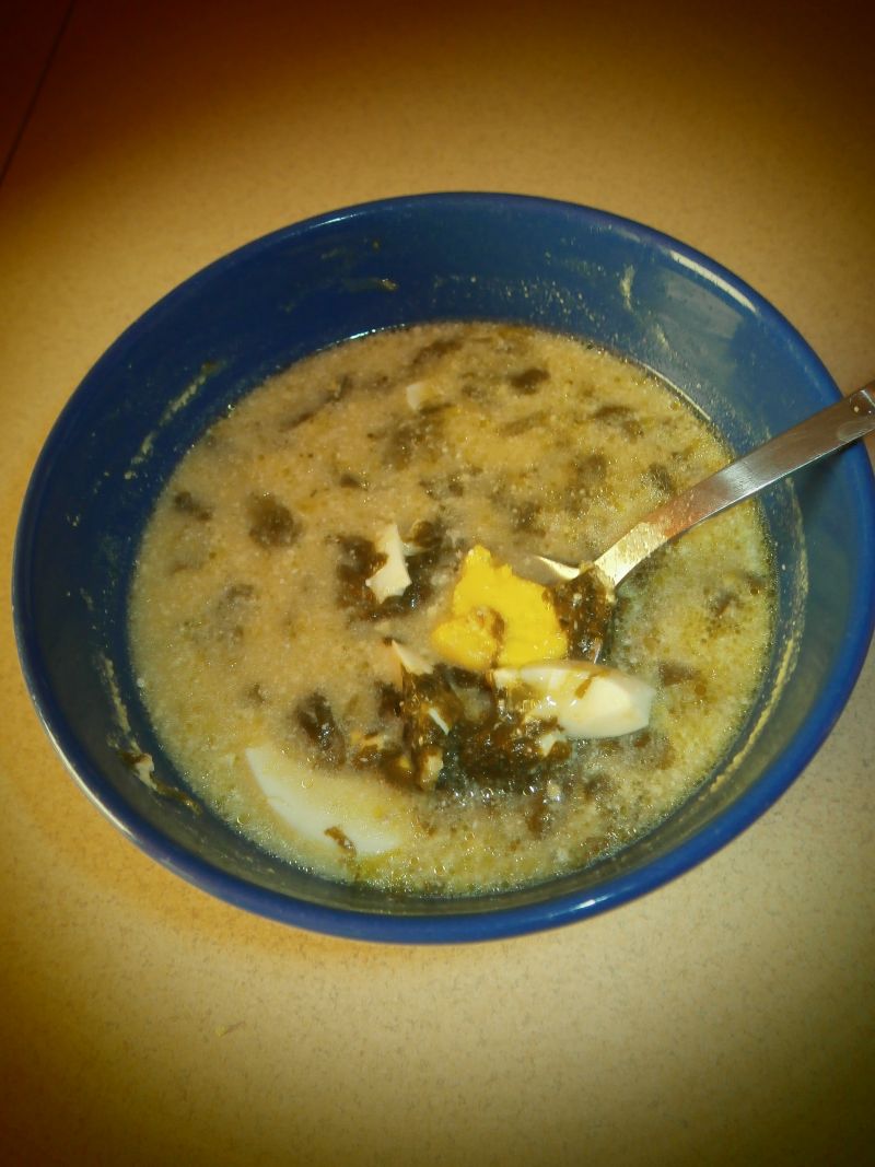 Zupa szczawiowa z jajkiem