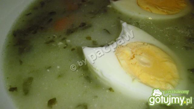 Zupa szczawiowa z warzywami na wędzonych Zupa szczawiowa z warzywami na wędzonych