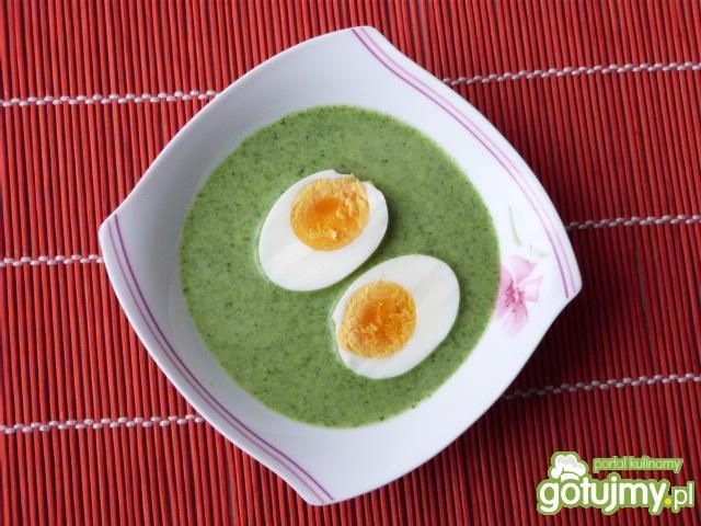 Zupa szpinakowa z jajkami