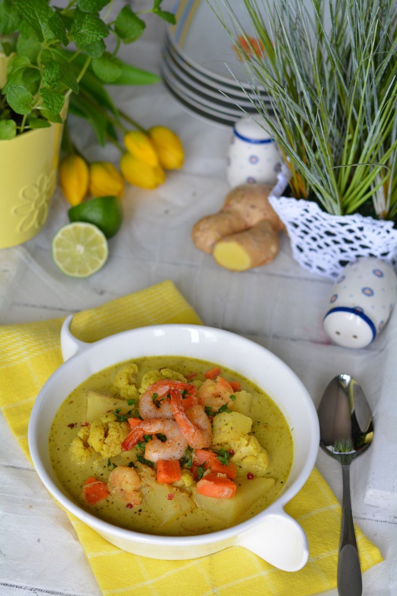 Zupa tajska z krewetkami