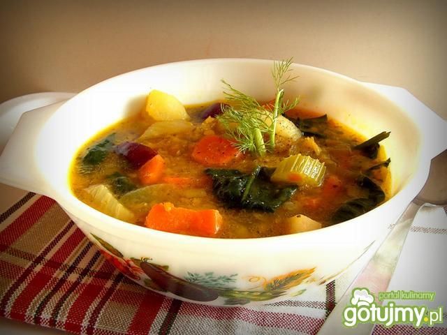 Zupa warzywna z czerwoną  soczewicą Zupa warzywna z czerwoną  soczewicą