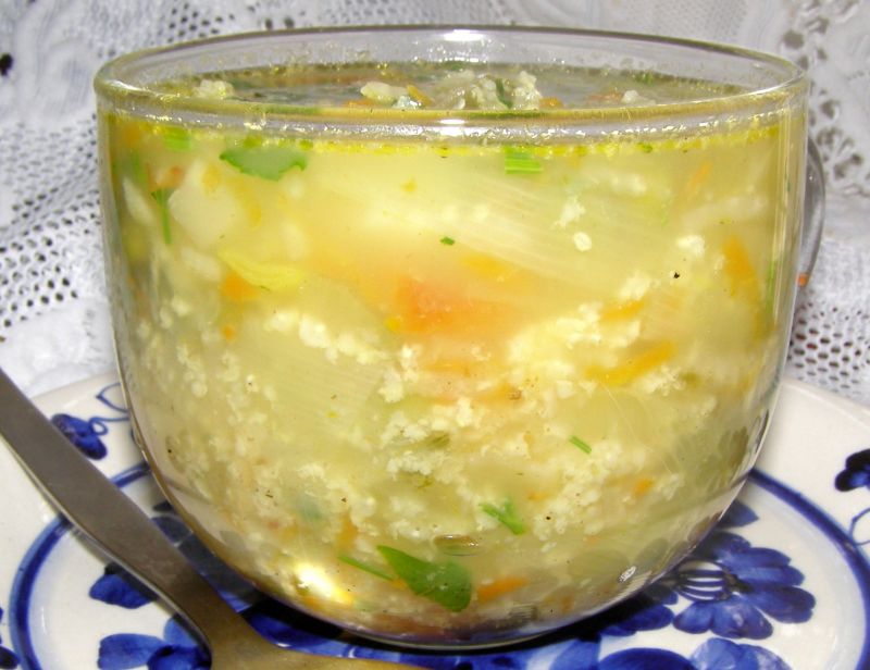 Zupa warzywna z kaszą jaglaną