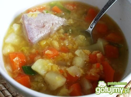 Zupa warzywna z soczewicą, got na indyku Zupa warzywna z soczewicą, got na indyku