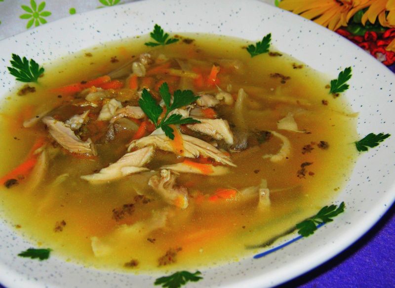 Zupa z boczniaków z kurczakiem Zupa z boczniaków z kurczakiem