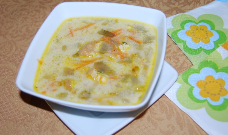 Zupa z cykorii z omletem