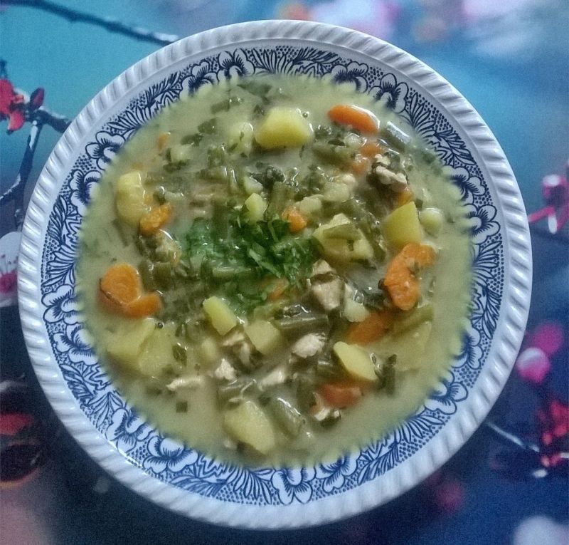 Zupa z fasolką szparagową.